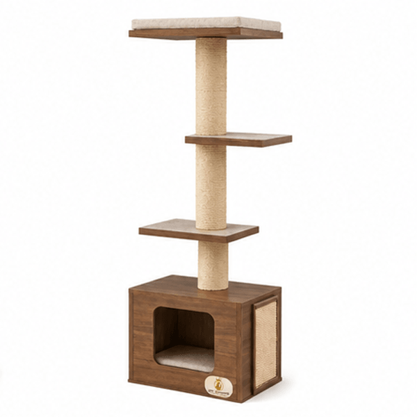 135 cm Slim Corner Cat Tower with Condo
