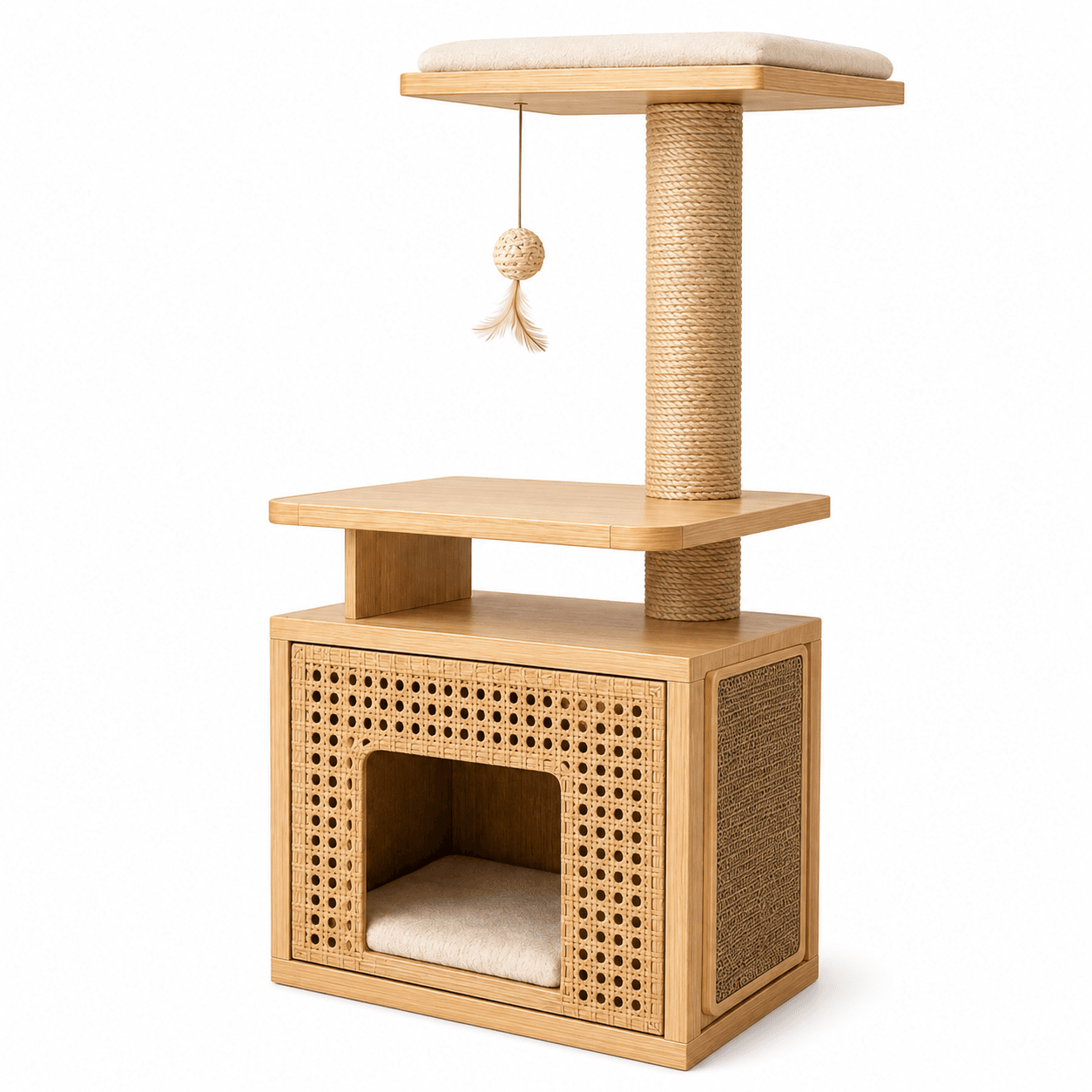90+cm+Woven+Cube+Climber+Cat+Tree