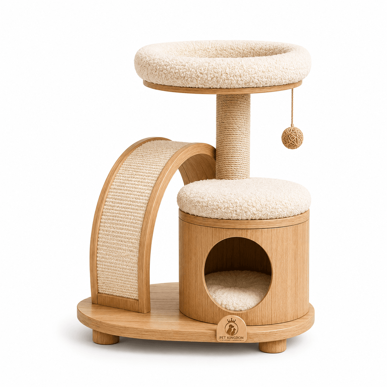 Pebble Mini Climb Wooden Cat Tree