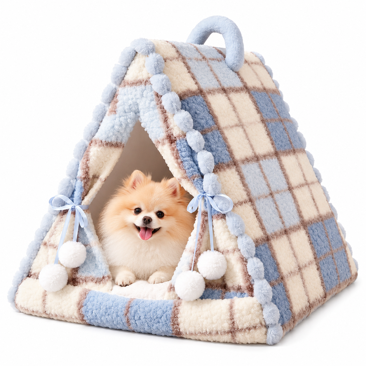 Cozy Plush Dog Tent Bed