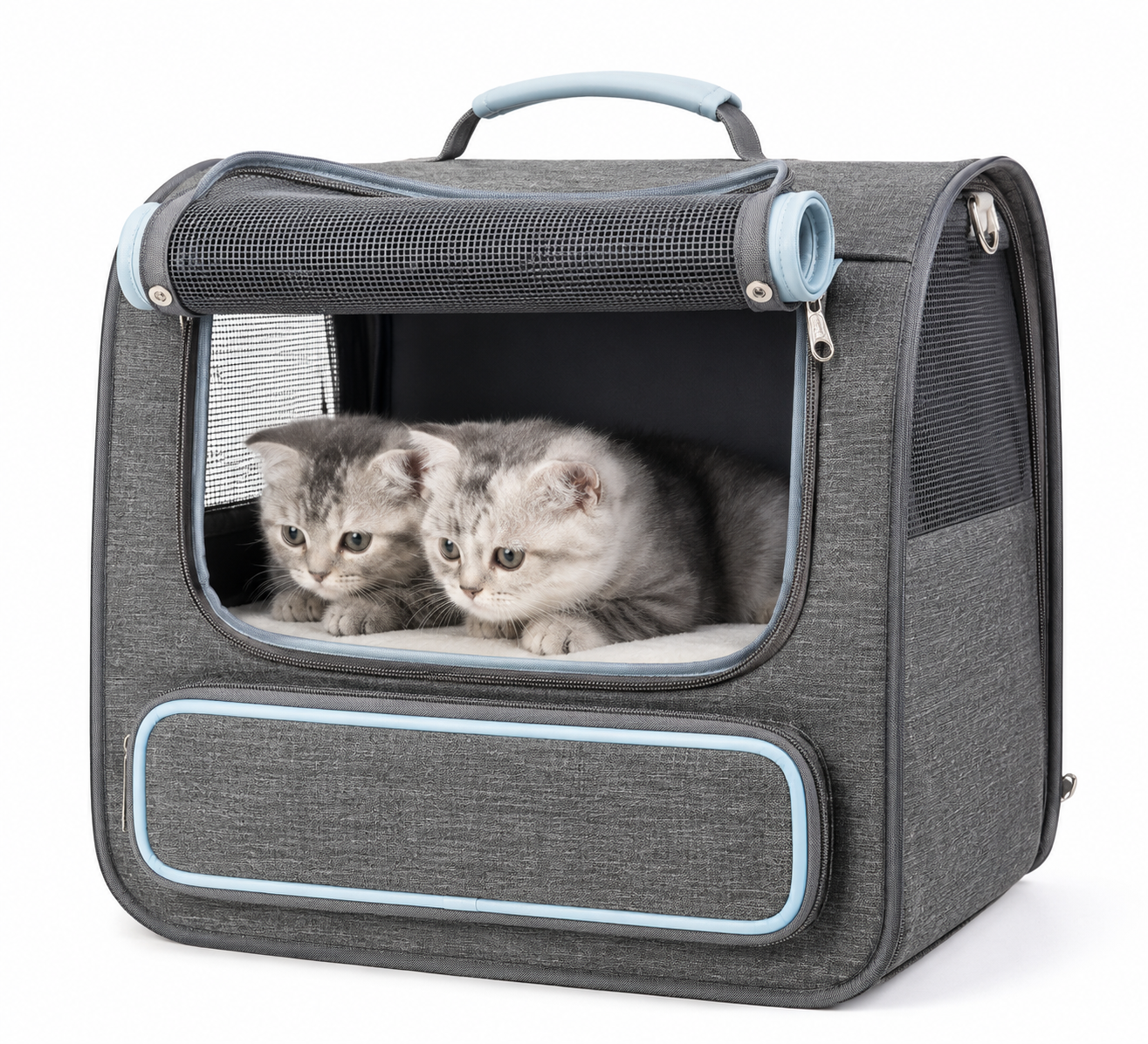 Breathable Gray Pet Carrier Backpack