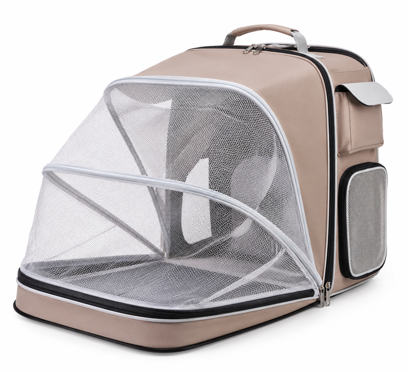 Expandable Pet Carrier Backpack with Breathable Mesh for Cats & Small Pets