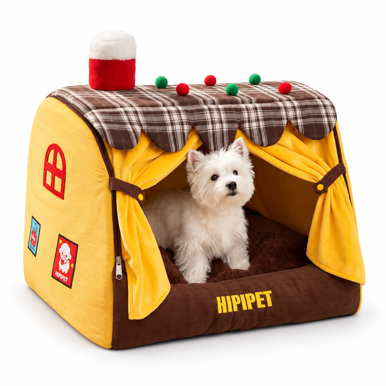 Cozy Theater-Style Plush Dog House